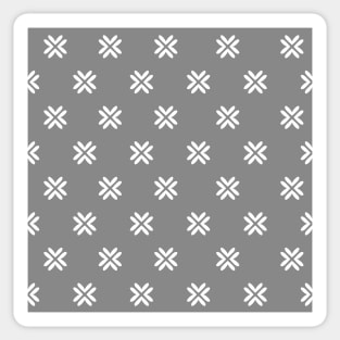 Minimal Cross Pattern Grey Sticker